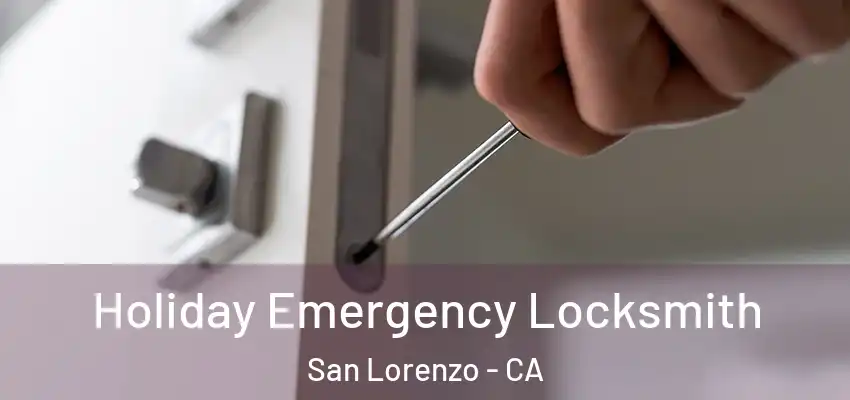  Holiday Emergency Locksmith San Lorenzo - CA